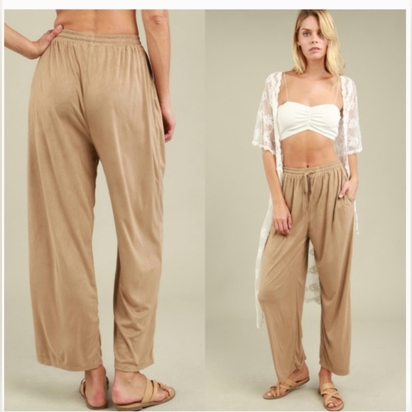 POL Burgundy Wide-Leg Lounge Pants – Size Small - Picture 2 of 7